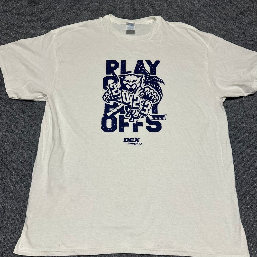 Florida‎ Panthers 2023 Playoffs Dex Imaging T-Shirt Mens XL White Delta Shirt